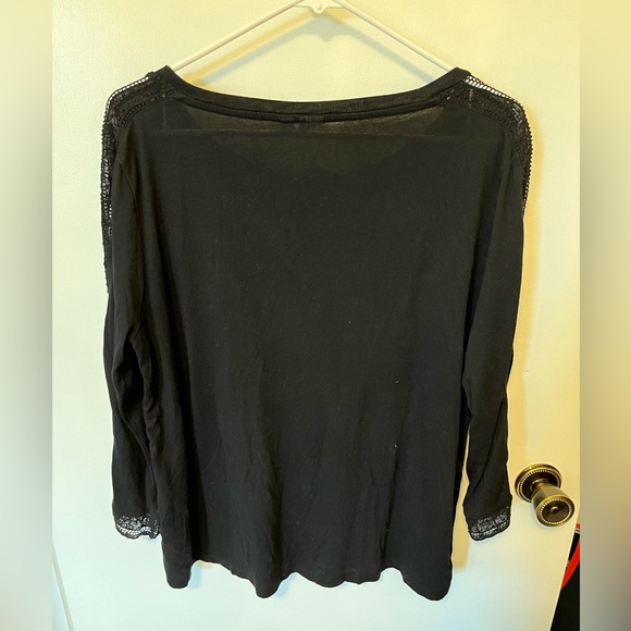 GAP black three quarter length top size Large - Picture 2 of 5